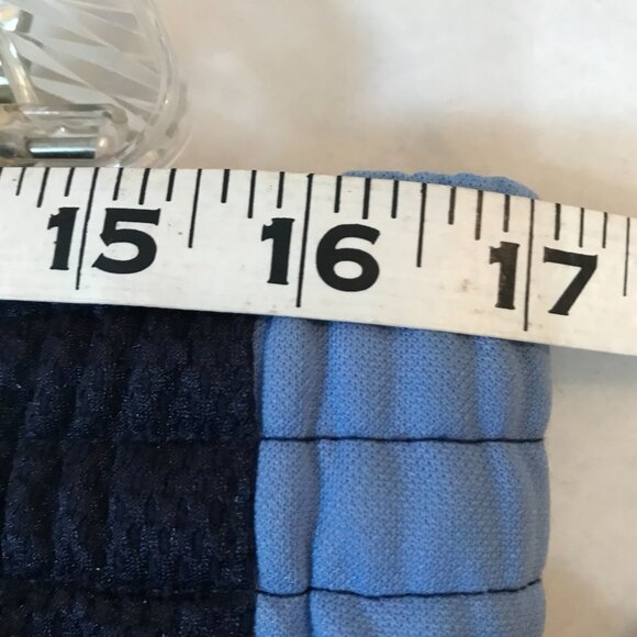 NBA Authentic Basketball Shorts Mens L 34 X 10 Navy Blue & Light Blue Polyester - Picture 5 of 9